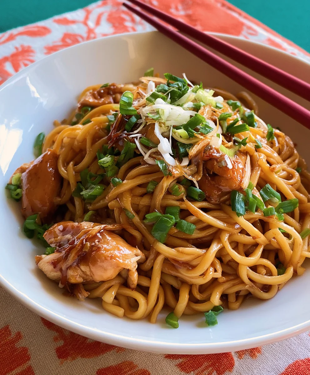 Slow Cooker Honey Garlic Chicken Noodles: Better Than Takeout!