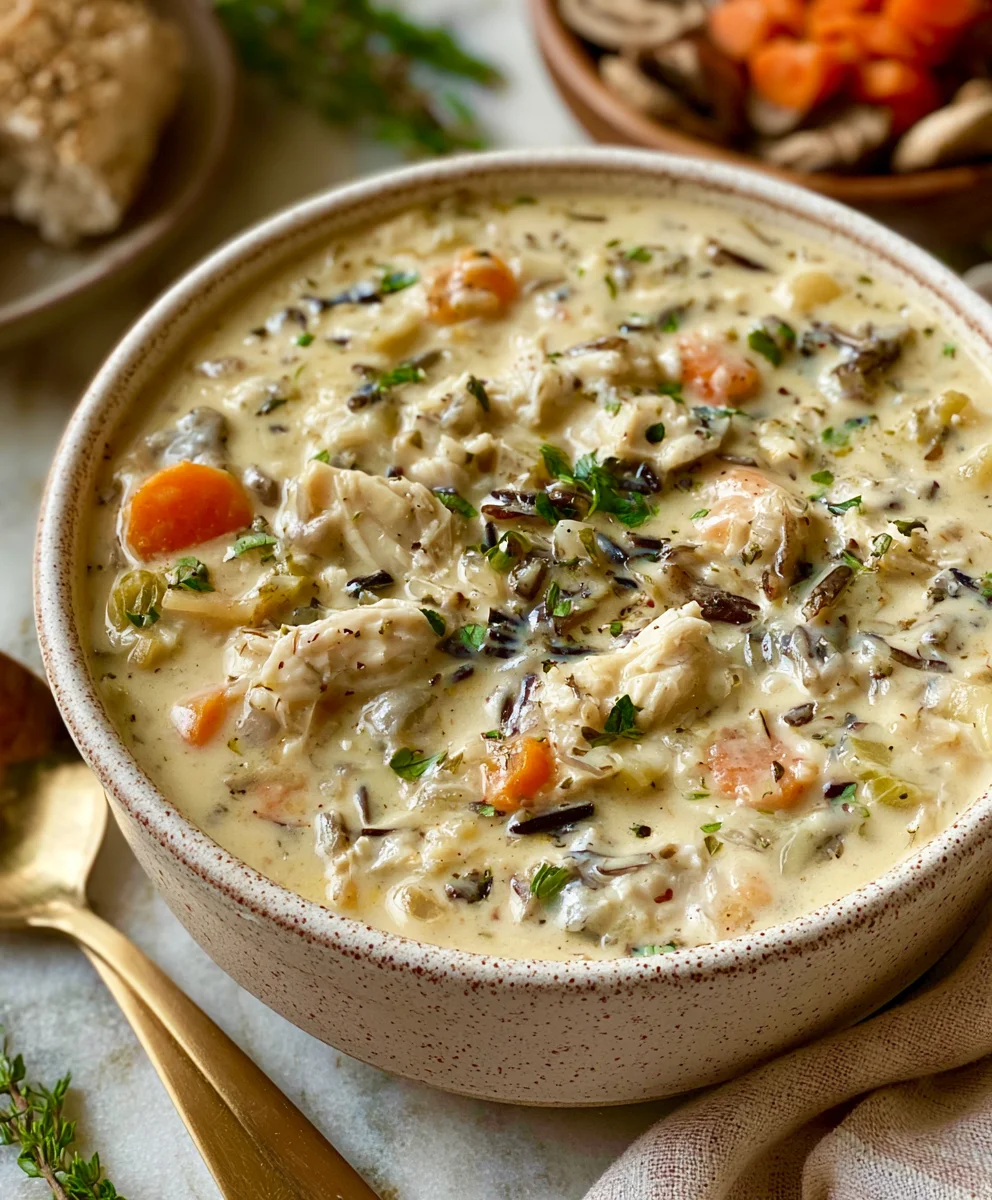 Everyone Loves This Slow Cooker Creamy Chicken Wild Rice Soup