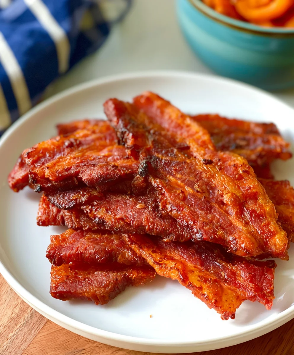 Crispy Air Fryer Beef Bacon