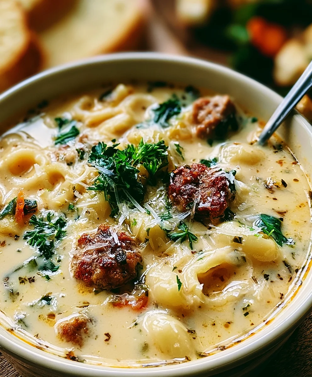 Creamy Parmesan Italian Beef Sausage Soup – Everyone Loves It!