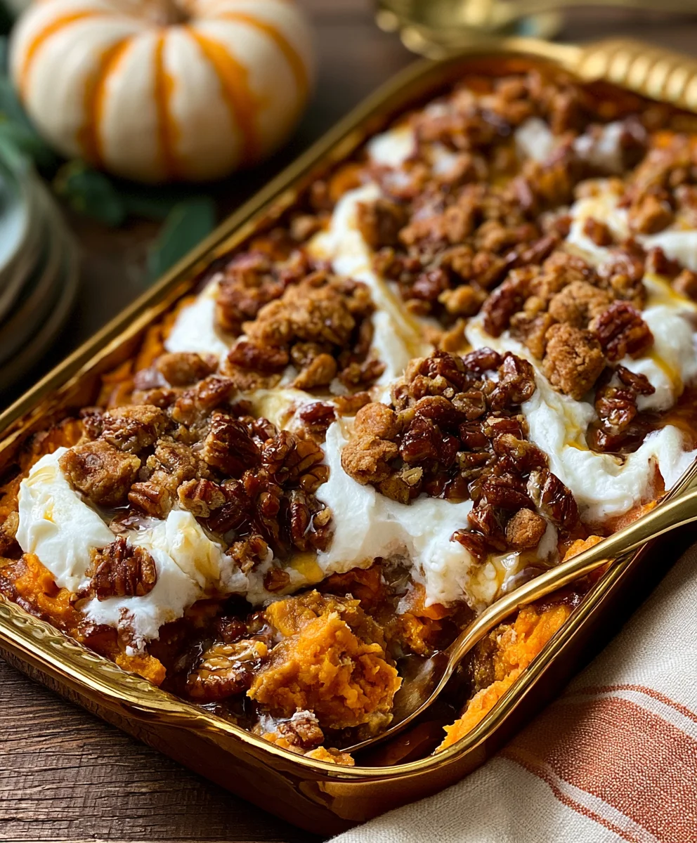 Southern Maple Sweet Potato Casserole