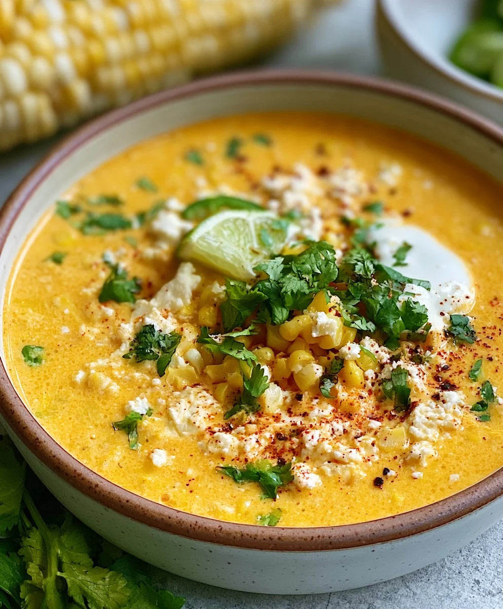 Creamy Mexican Street Corn Soup
